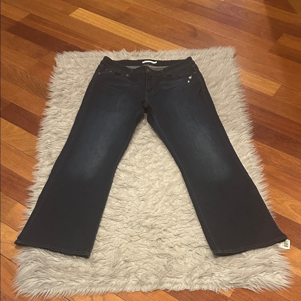 Levi’s 529 Curvy Boot Women's Dark‎ Blue Distressed Jeans